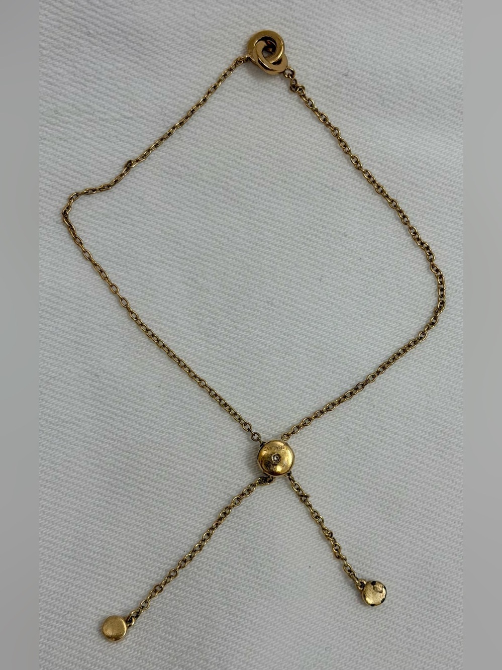 COACH Classic Y2K Gold Tone Interlocking Double Circle Bolo Slider Bracelet - Picture 10 of 13